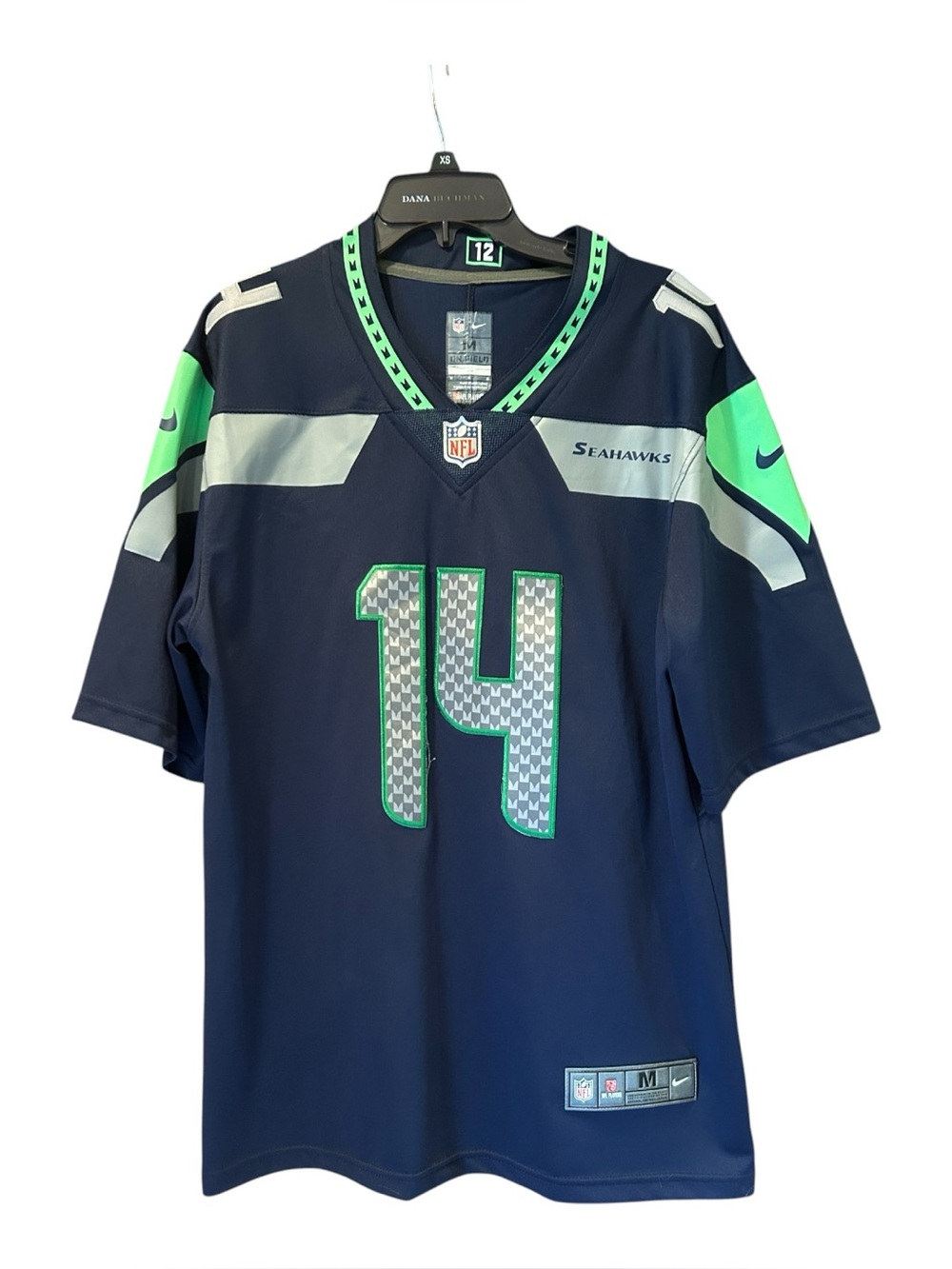 Nike NFL DK Metcalf Seattle Seahawks #14 Blue Home Game Jersey Men's Size Medium
